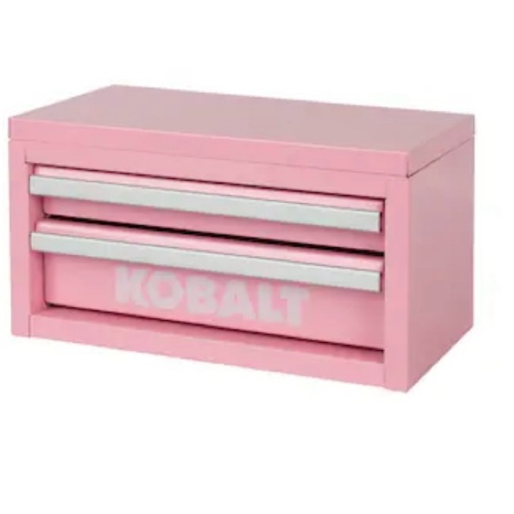 Pink Steel Kobalt Mini Tool Box 10.83-in W x 5.91-in H x 5.91-in D 2-Drawer - Picture 2 of 3
